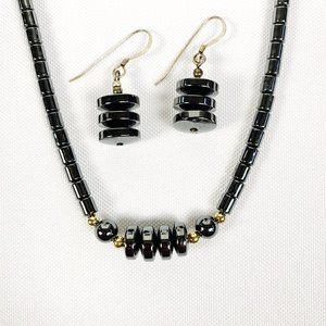 Hematite Necklace and Earrings Set
